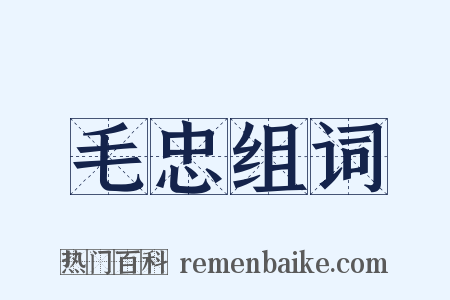 毛忠组词是什么意思的图片